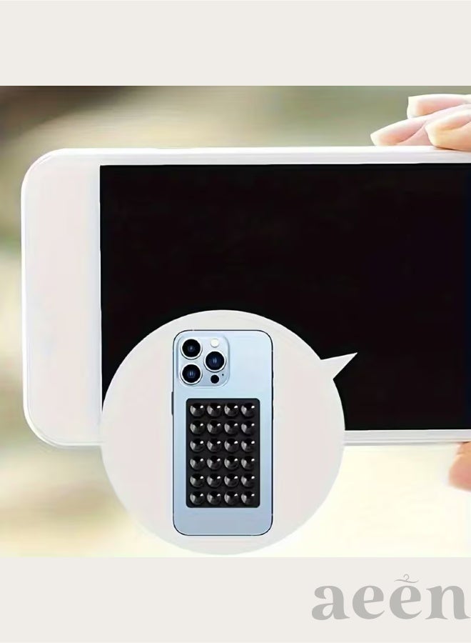 aeen 3pcs Silicone Suction Cup Phone Holder Set | Sticky Base Finger Grip Stand for iPhone & Android | Selfie, Video & Desk Support - Image 4
