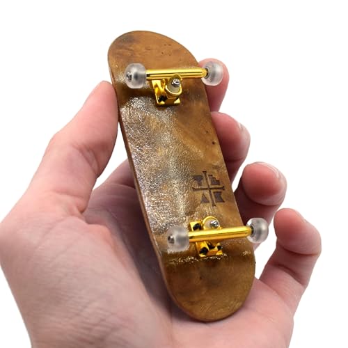 Teak Tuning 32mm Pro Fingerboard Complete  Fully Assembled with Pro Level Components  Pro Shaped Wooden Deck 32x97mm UltraSpin Bearing Wheels Prodigy Gen2 Trucks  Cloud Nine - Image 1