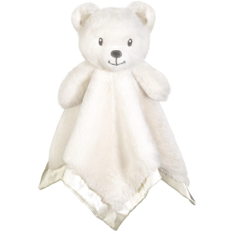 BEILIMU Bear Security Blanket Soft Baby Lovey Fluffy Blanket Unisex Lovie Snuggle Toy Baby Bear Stuffed Gift for Newborn, Boys and Girls, 16 Inch - Image 1