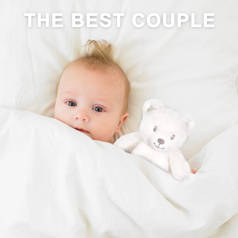 BEILIMU Bear Security Blanket Soft Baby Lovey Fluffy Blanket Unisex Lovie Snuggle Toy Baby Bear Stuffed Gift for Newborn, Boys and Girls, 16 Inch - Image 5