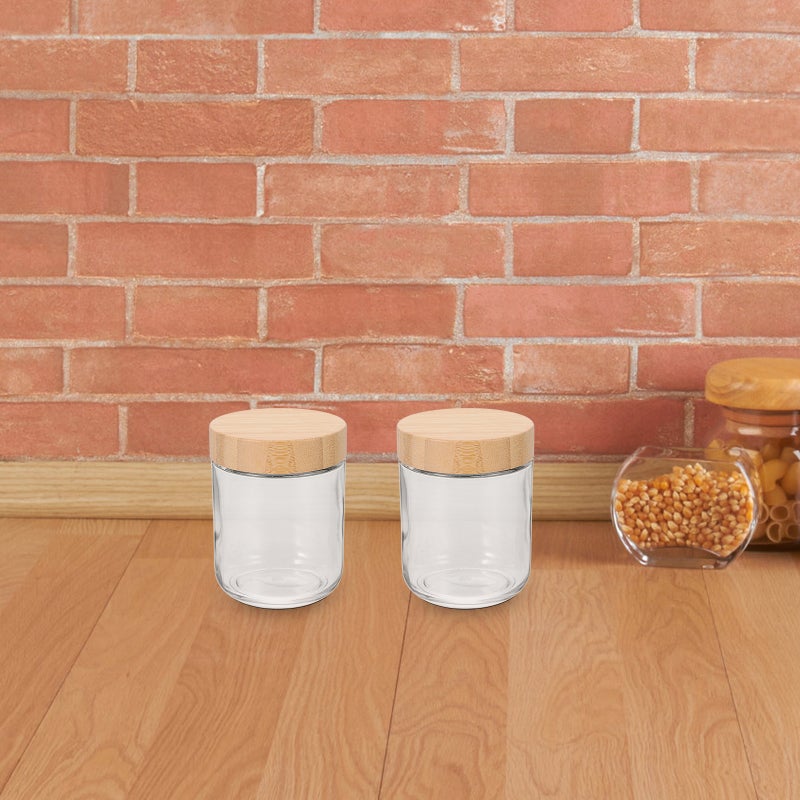 2pcs Lid Jar Glass Sealed Storage Jar For Oatmeal Yogurt Kitchen Food Storage Canister Transparent Airtight Container For Coffee Beans Spices - Image 5