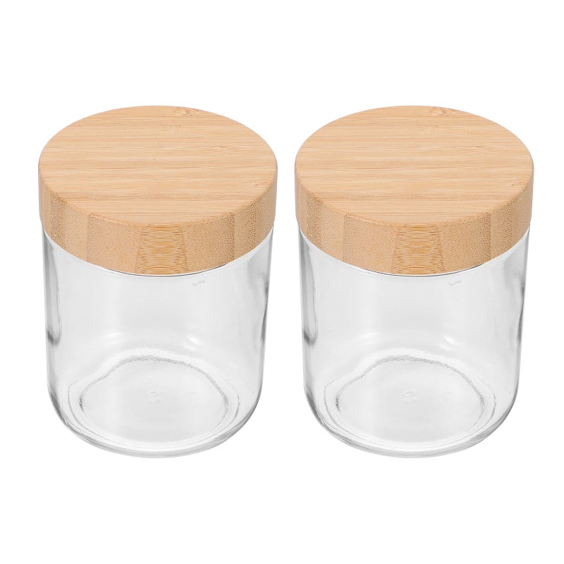 2pcs Lid Jar Glass Sealed Storage Jar For Oatmeal Yogurt Kitchen Food Storage Canister Transparent Airtight Container For Coffee Beans Spices - Image 4