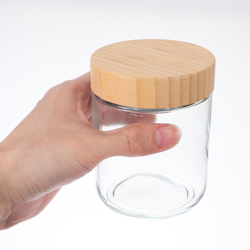 2pcs Lid Jar Glass Sealed Storage Jar For Oatmeal Yogurt Kitchen Food Storage Canister Transparent Airtight Container For Coffee Beans Spices - Image 2