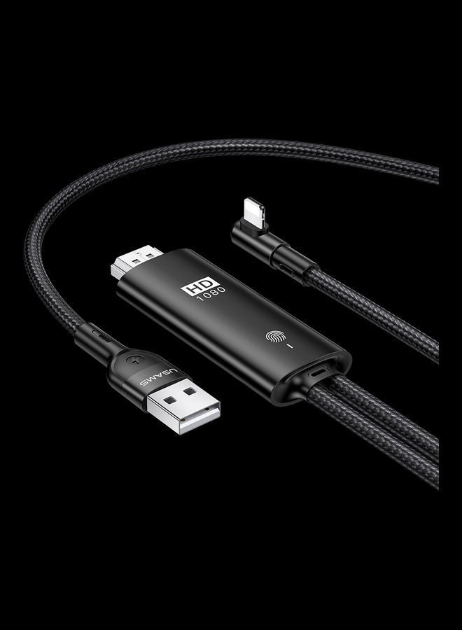 NIBEMINENT U53 Lightning to HDMI Cable 2m Black - Image 1