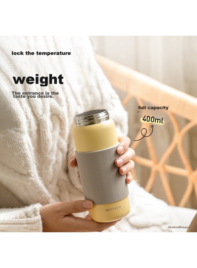 Buydeem Insulated Mug, Tea Infuser Cup, 316 Stainless Steel, Portable Car Water Bottle For Men And Women, Gift, Light Green - Image 2