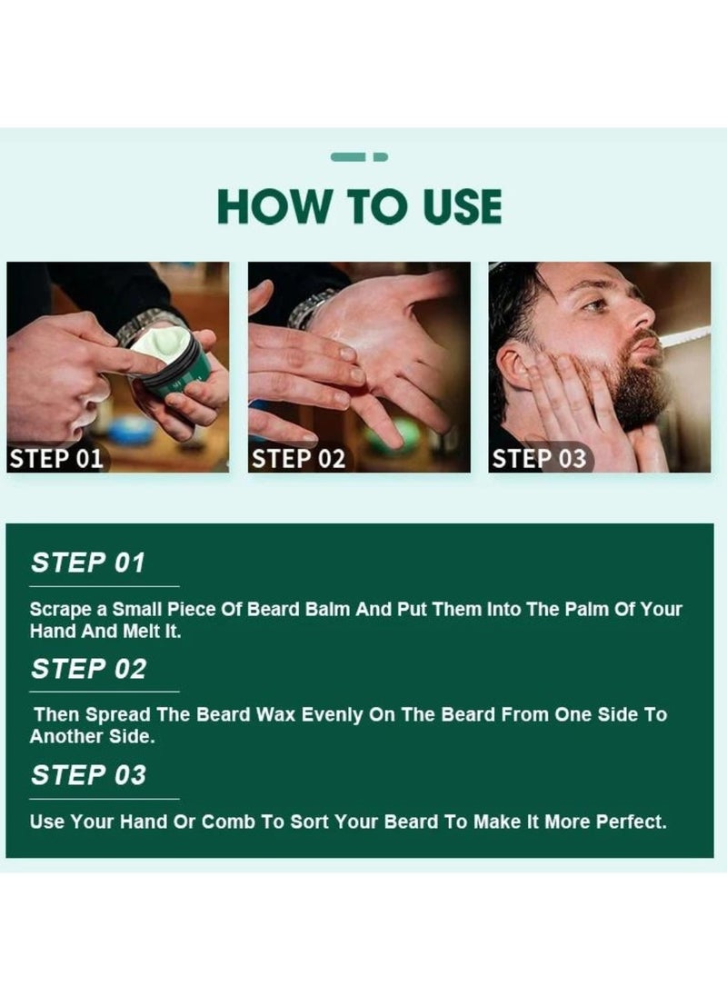 Sevich - 100gm Tea Tree Beard Balm Beard Balm with Tea Tree Oil and Shea Butter for Styles Moisturizes Hydrates Strengthens and Softens Beards and Moustaches Leave in Conditioner Wax for Men Beard Oil - Image 1