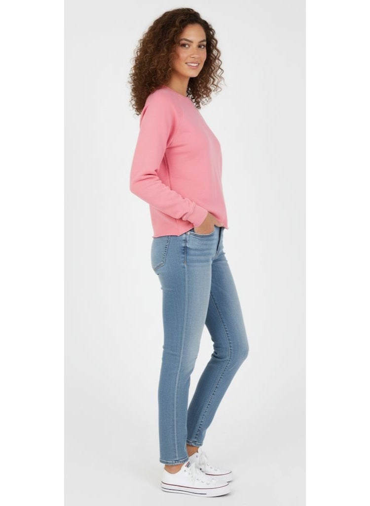 U.S Apparel Women’s Pink Casual Long Sleeve Crew Neck Top – Classic Everyday Pullover Sweatshirt - Image 4