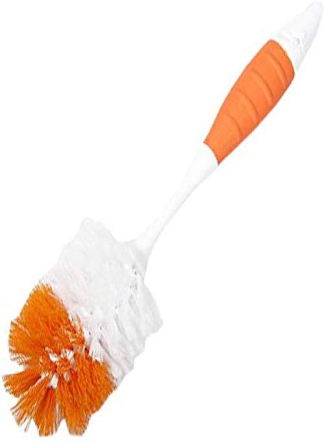Gilli Shopee Rotary Feeding Bottle Brush with Nipple Brush 360 Degrees ROTATIONAL Freedom for Cleaning Your Baby Feeding Milk Bottles Thick BRISTLED for Good (Orange) - Image 2