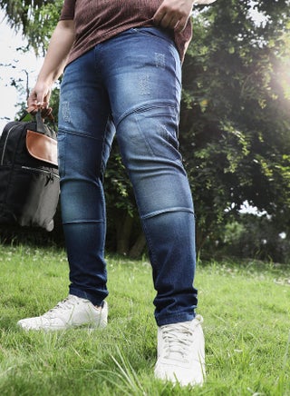 جينز رجالي أزرق داكن بقصة ضيقة وخصر متوسط من قماش الدينم المبطن، مقاس كبير، مريح للارتداء اليومي - pzsku/Z3A42F7BC9B8524D549F6Z/45/1752921904/e32f0262-42fc-4198-b189-3c246a559f00