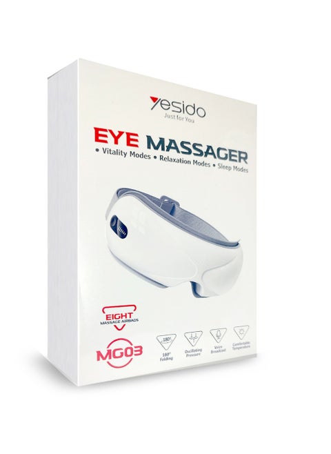 MG03 Massage Airbags Intelligent Heat Compress Eye Massager White