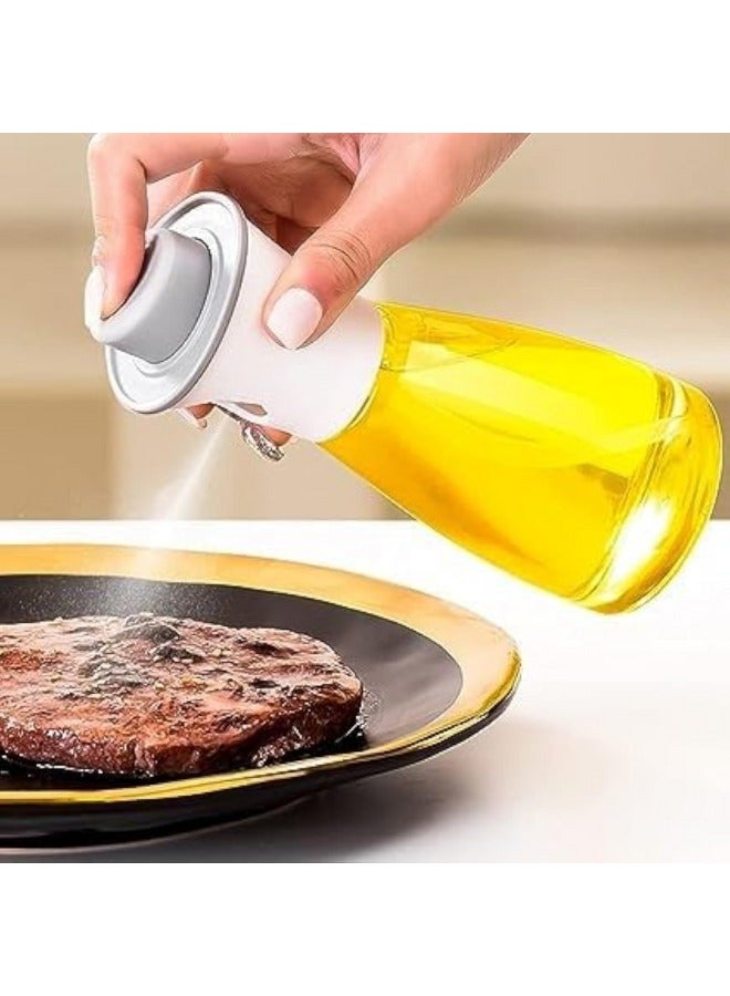 بخاخة زيت من الزجاج موزع للزيت عصير الليمون للطبخ والسلطة والخبز والتنظيف والنباتات 150 مل متعدد الالوان - Image 1