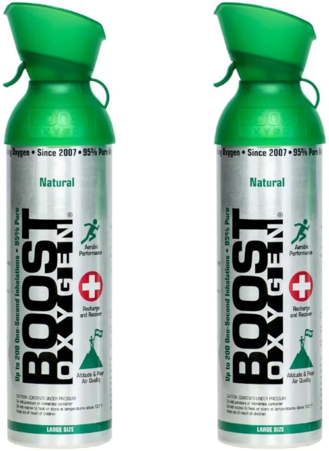 BOOST OXYGEN Boost Oxygen Supplement Portable Canister Of Clean Increases Endurance Recovery Mental Acuity And Performance, Pack of 2  - Image 1