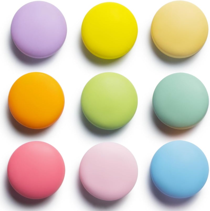 Sun Urs 16/9-Piece Cute Colorful Fridge Magnets – Glossy & Matte Finish Refrigerator Magnets for Whiteboard, Locker, Kitchen, Office – Strong Decorative Magnetic Stickers (9 Colors, Multi-Pack) - Image 1