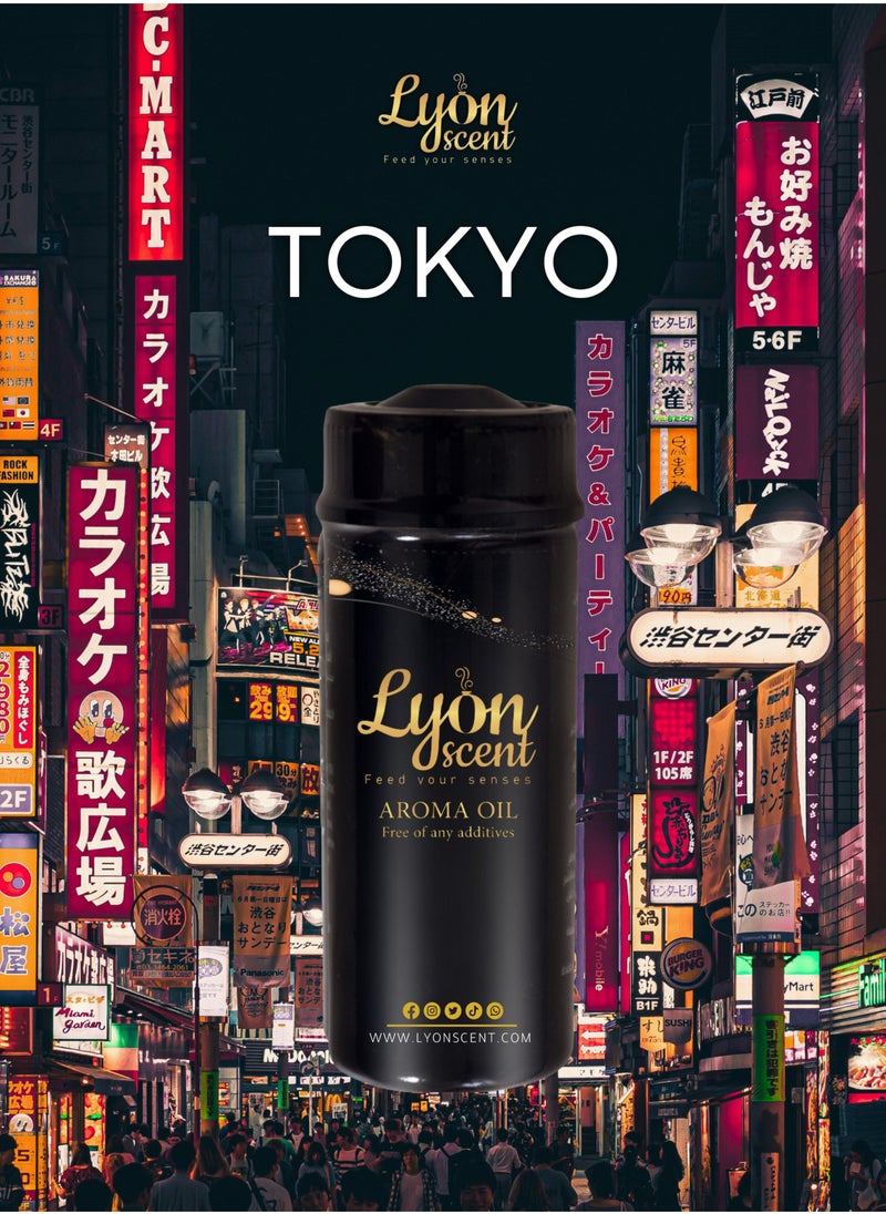 LYON SCENT - Lyon Scent Aroma Oil, 100% Pure Oil, Perfume for Air Freshener, Diffuser Aroma, Fragrance Oil, Air Freshener Oil refill, Essential Scented Oil, Luxurious Scent (TOKYO) - Image 1