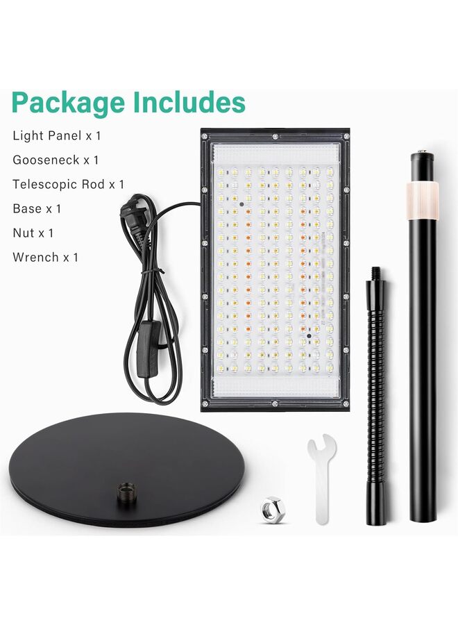 Grow Light for Indoor Plants, 144 LED Full Spectrum Plant Light for Indoor Plants, Large Desk Grow Lamp with On/Off Switch, Height Adjustable, Flexible Gooseneck - Image 4