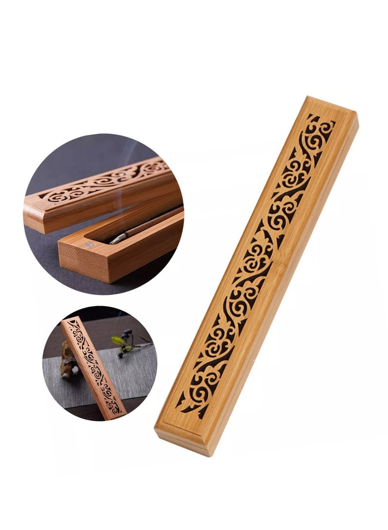 بخورى مبخرة عصا البخور الخشبية من الخيزران رقم 1، حامل عصا البخور، لديكور المنزل، ديكور المكتب، اليوغا، المشاعر الإيجابية - Image 3