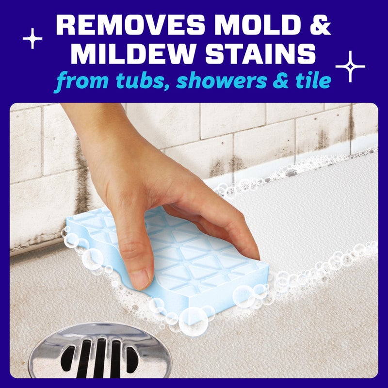 Mr Clean Mr. Clean Magic Eraser Sponge, Bathroom Cleaner, Soap Scum Shower & Tub Cleaner, 2 in 1 Bath, 7ct - Image 5