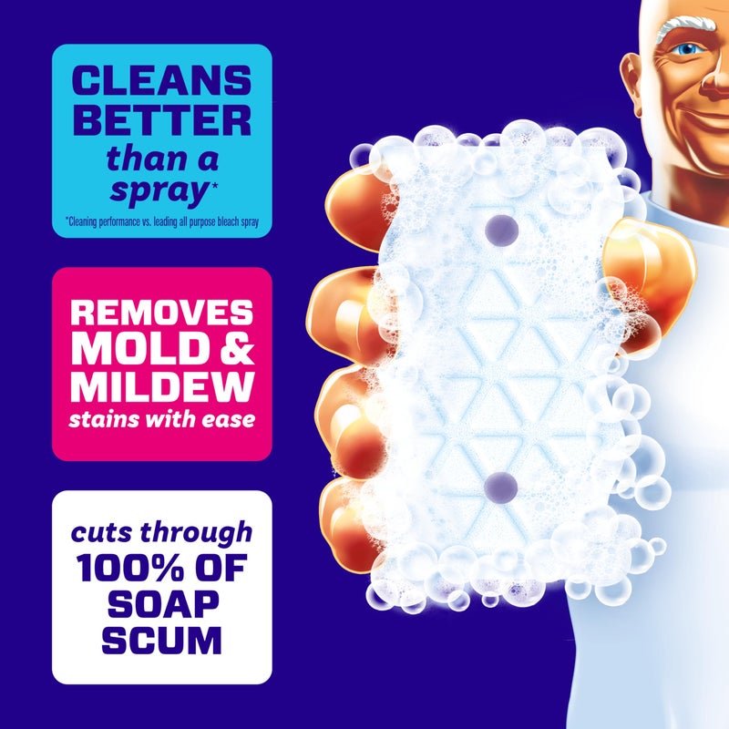 Mr Clean Mr. Clean Magic Eraser Sponge, Bathroom Cleaner, Soap Scum Shower & Tub Cleaner, 2 in 1 Bath, 7ct - Image 2