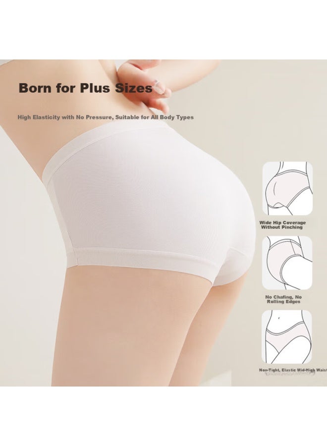 Gujin Women's Modal Seamless Antibacterial Comfort Mid-waist Bikini Panties 3-pack - Image 2