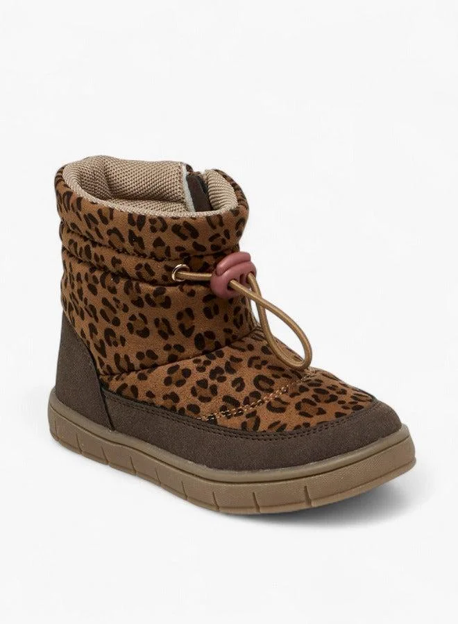 Barefeet Animal Print Ankle Boots with Zip Closure