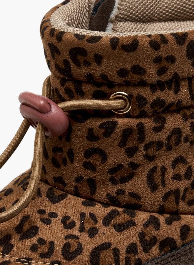 Barefeet Animal Print Ankle Boots with Zip Closure - Image 4