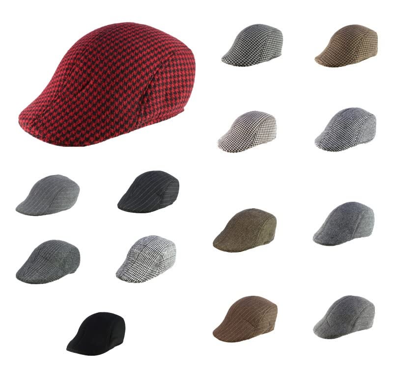 RR DESIGN Golf/Flat Cap for Men/Gatsby Newsboy Hat Cap for Men (Grey Plain) - Image 3