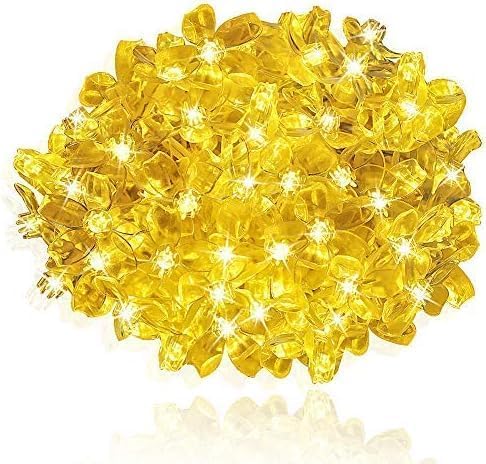 Satyam Kraft SATYAM KRAFT 1 Pc Flower Light for FestivalsOccasions Room Anniversary DecorationsBirthday GiftWedding Decoration Diwali DecorationChristmas Tree DecorationYellow Pack of 1  - Image 1