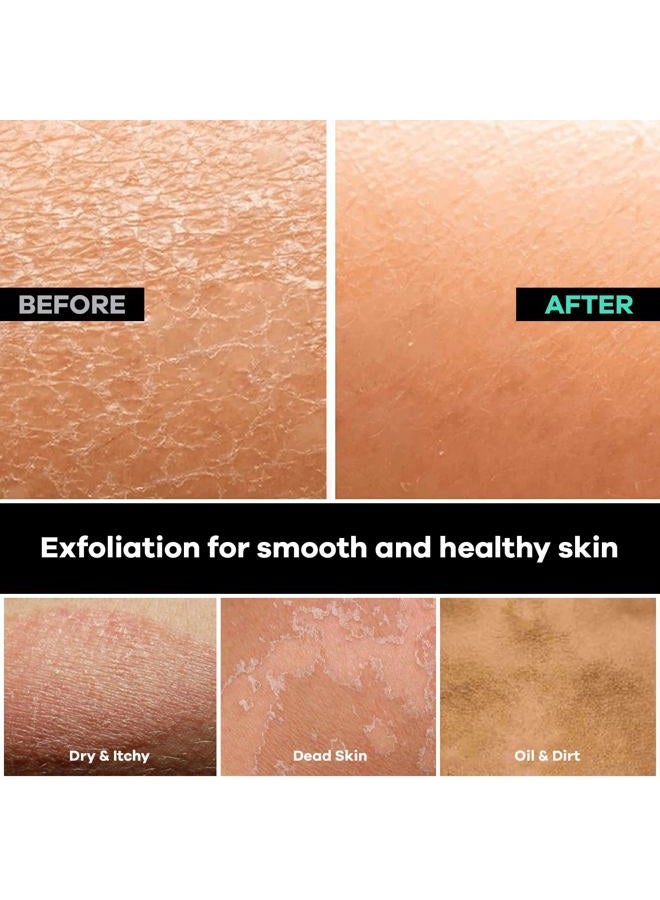 Dermasuri Deep Exfoliating Back Scrubber -Bath & Shower Back Scrub - Body Exfoliator Scraper Tool - Deep Exfoliation Body Cleaner for Shower, 27" Long, 8" Wide - Image 3