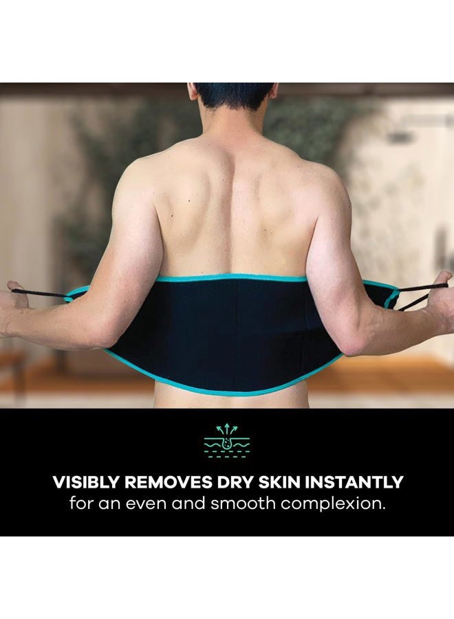 Dermasuri Deep Exfoliating Back Scrubber -Bath & Shower Back Scrub - Body Exfoliator Scraper Tool - Deep Exfoliation Body Cleaner for Shower, 27" Long, 8" Wide - Image 2