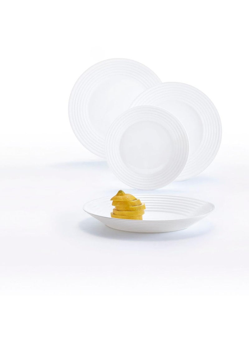 Luminarc Luminarc Harena L3263Dining Plate–Dining Plates (Plate, Round, White, Tempered Glass)  - Image 2
