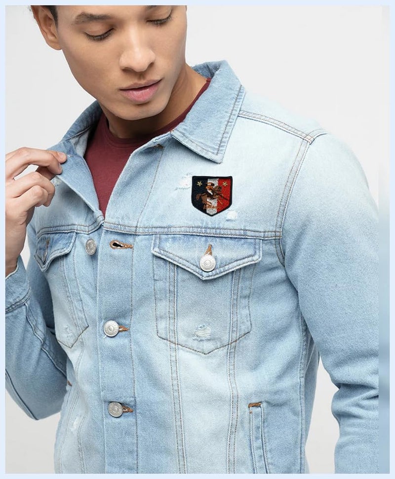 Generic Horseback Warrior Applique Embroidered Sew-on Patch ; Size Small: 4.3cm x 4.3cm for Jackets, Bags, Caps, T-Shirts, Jeans, Outdoor Clothing ; Imported from Malaysia (1 Piece). (Code: SBX-225a)  - Image 3