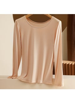 Generic Womens Modal Thermal Shirt Autumn Winter Round Neck 601 Gray  - Image 3