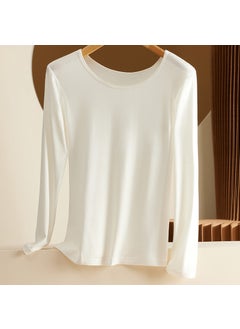 Generic Womens Modal Thermal Shirt Autumn Winter Round Neck 601 Gray  - Image 4