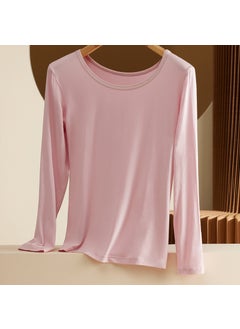 Generic Womens Modal Thermal Shirt Autumn Winter Round Neck 601 Gray  - Image 2