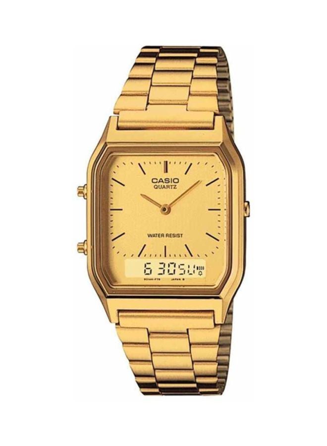 كاسيو ساعة يد شبابية بعقارب ورقمية طراز AQ-230GA-9DMQ - قياس 30 مم - لون ذهبي رجال - Image 1