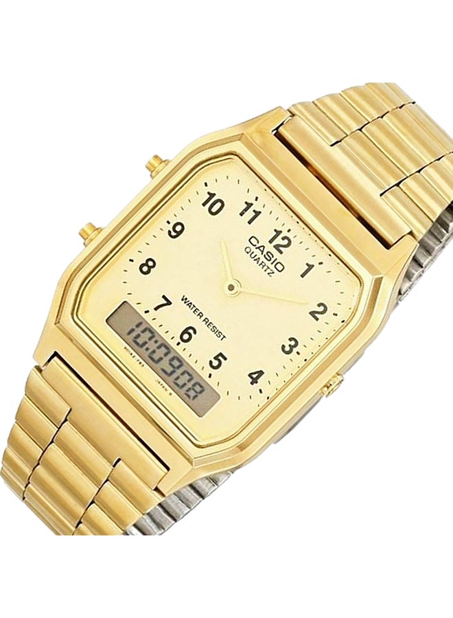 كاسيو ساعة يد شبابية بعقارب ورقمية طراز AQ-230GA-9DMQ - قياس 30 مم - لون ذهبي رجال - Image 5
