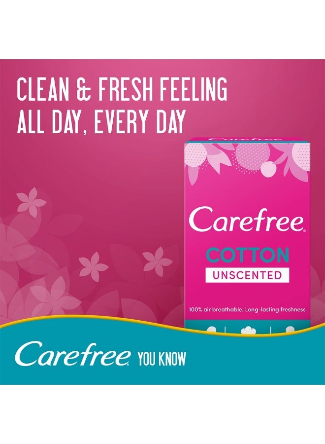 Carefree Breathable Cotton Unscented Panty Liners, Pack Of 34's - Image 1