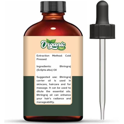 Organic Zing Bhringraj Oil 118 ml (3.99 fl oz) – Traditional Hair Oil for Scalp Treatments, Hair Conditioning & DIY Hair Care Formulations - Image 2
