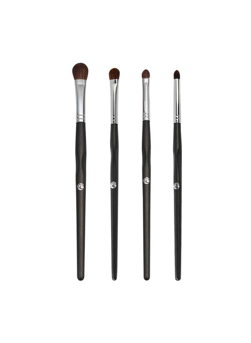Master Series Professional Eye Makeup Brush Set – 4 Pieces | Natural Hair Bristles & Premium Wooden Handles - Image 1