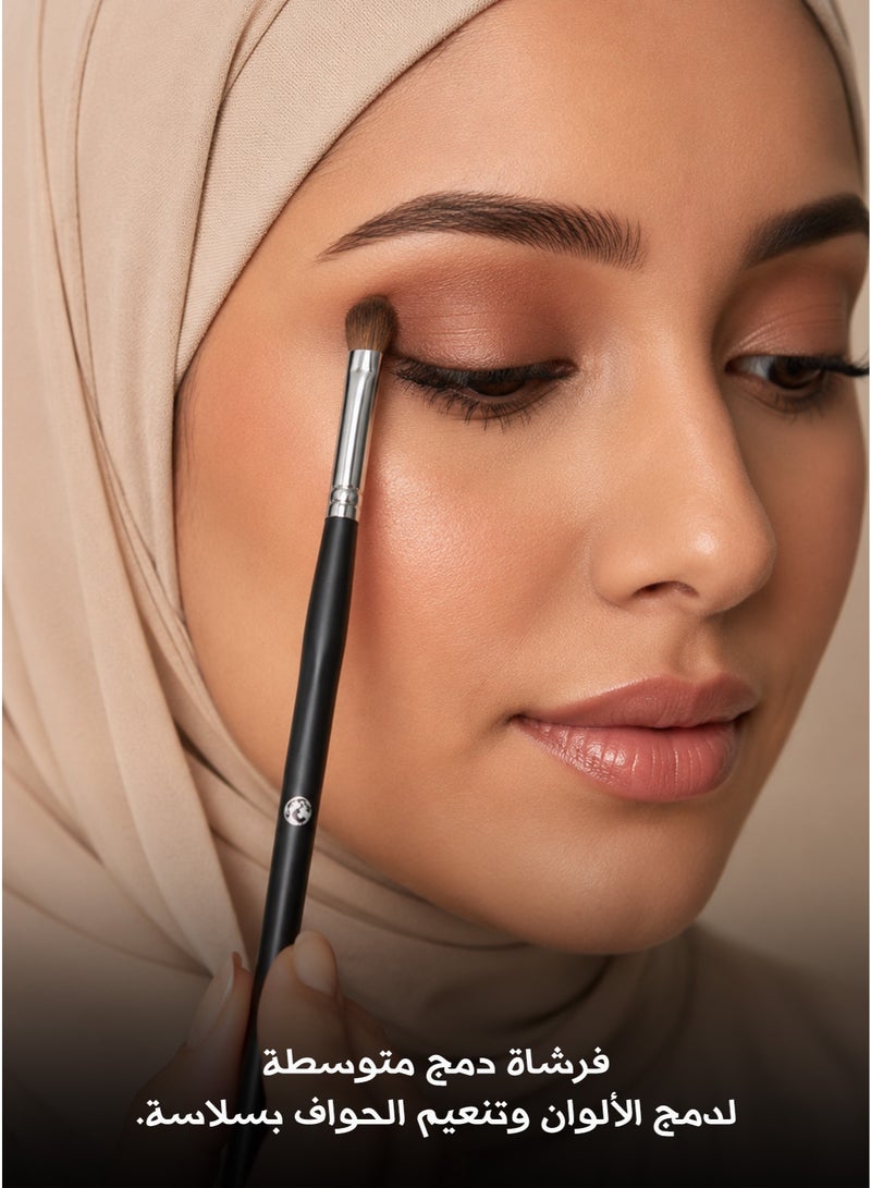 Master Series Professional Eye Makeup Brush Set – 4 Pieces | Natural Hair Bristles & Premium Wooden Handles - Image 3