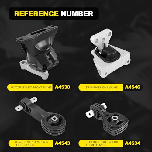 YEHERIT (Genuine OE Quality) Engine Motor Mount Compatible with Honda Civic 1.8L 2006-2011 Auto Transmission Motor Mount Replace A4530 A4534 A4543 A4546 - Image 3