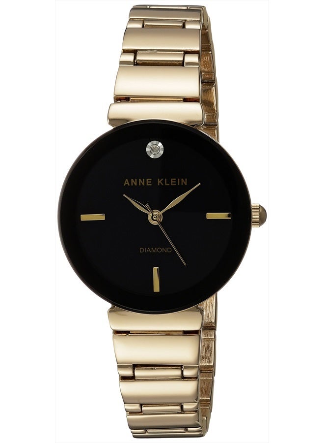 ANNE KLEIN ساعة سوار نسائية بقرص ماسي أصلي - Image 1