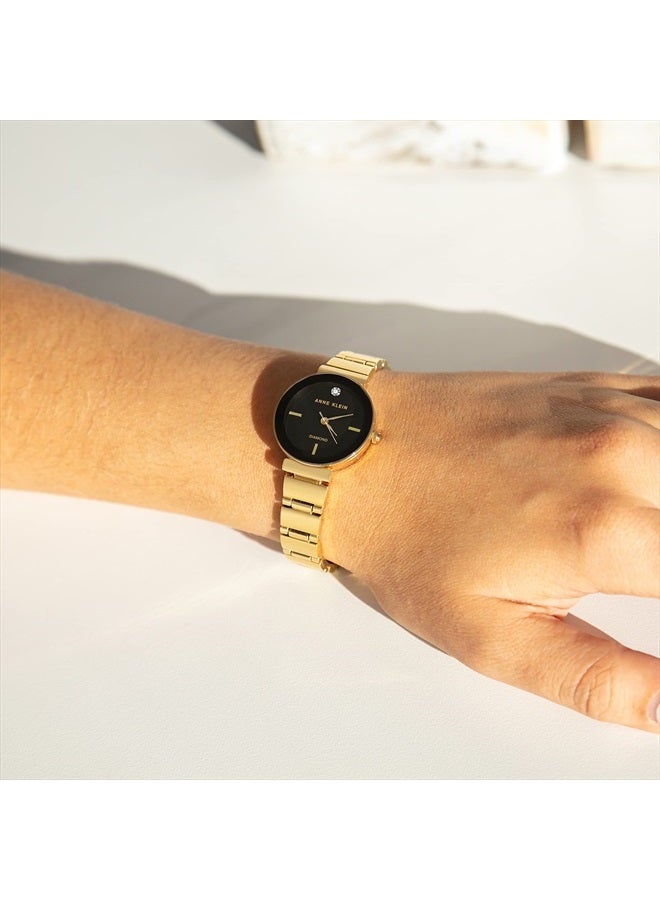 ANNE KLEIN ساعة سوار نسائية بقرص ماسي أصلي - Image 2