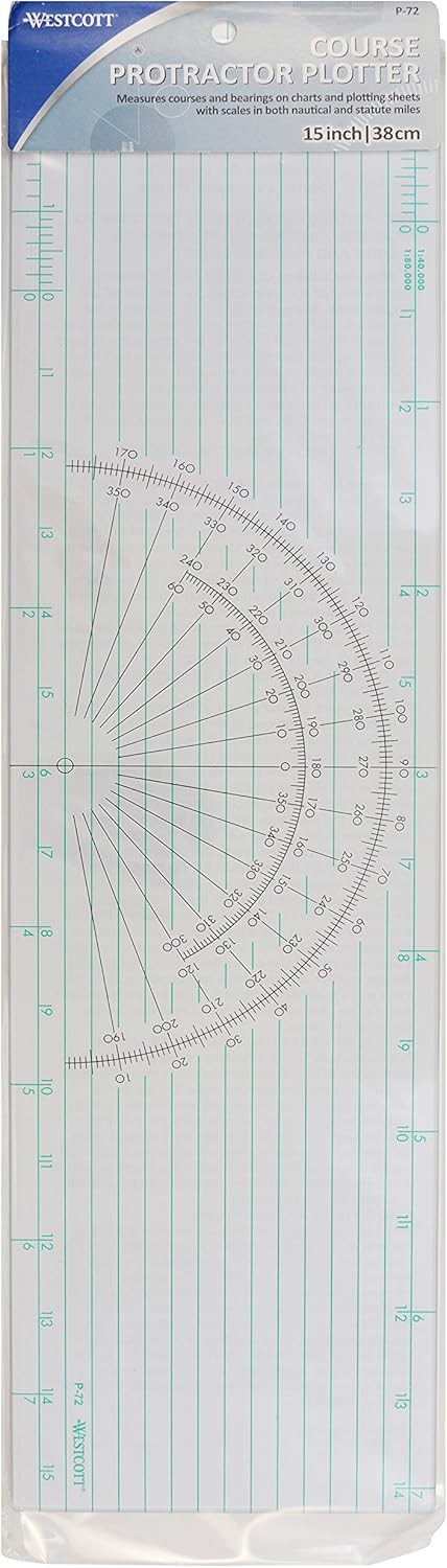 Westcott Westcott Course Protractor Plotter Ruler 15 Transparent P72 - Image 3