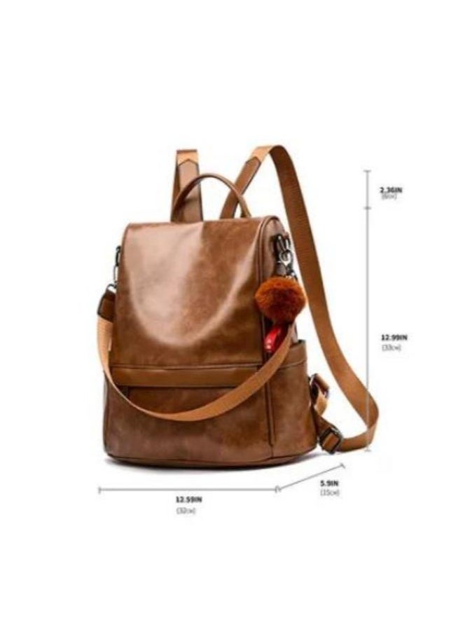 Generic - Anti theft casual shoulder backpack, large capacity soft leather backpack, fashionable women's backpack - Image 1