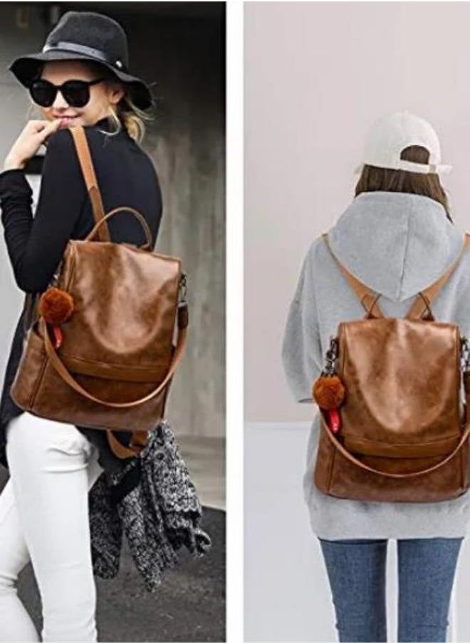 Generic - Anti theft casual shoulder backpack, large capacity soft leather backpack, fashionable women's backpack - Image 1