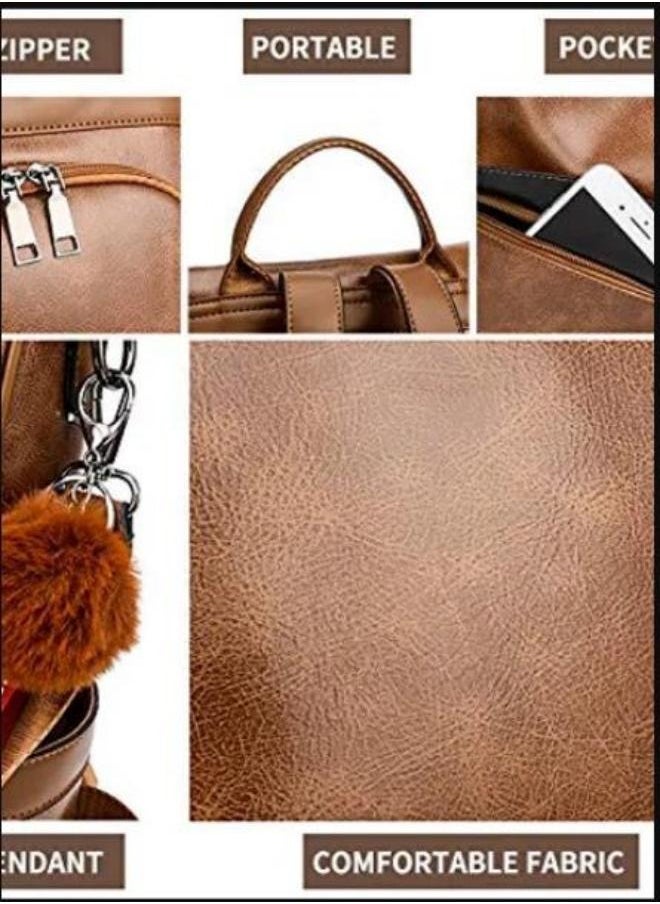 Generic - Anti theft casual shoulder backpack, large capacity soft leather backpack, fashionable women's backpack - Image 1