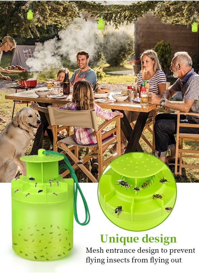 Generic Fly Trap Outdoor Hanging, Insect Fly Catcher with Fly Attractant, Non-Toxic Outdoor Hanging Ranch Fly Traps, Reusable Fly Repellent Trap Fly Killer Deterrent for Pasture/Orchard/Garden/Camping  - Image 5