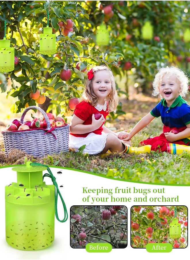 Generic Fly Trap Outdoor Hanging, Insect Fly Catcher with Fly Attractant, Non-Toxic Outdoor Hanging Ranch Fly Traps, Reusable Fly Repellent Trap Fly Killer Deterrent for Pasture/Orchard/Garden/Camping  - Image 4