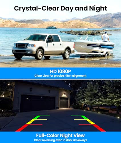 AUTO-VOX 2 Solar Wireless Backup Camera: Dual Cameras for Wider Coverage,DVR Recording 7.2" HD Split-Screen Monitor,Dual Antenna Signal,IP69K Waterproof Back Up Camera for Truck,RV,Camper,Trailer,Car - Image 4